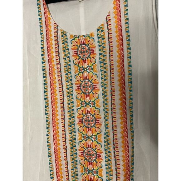 Chico’s Embroidered-Trim Maxi Dress - Picture 6 of 7